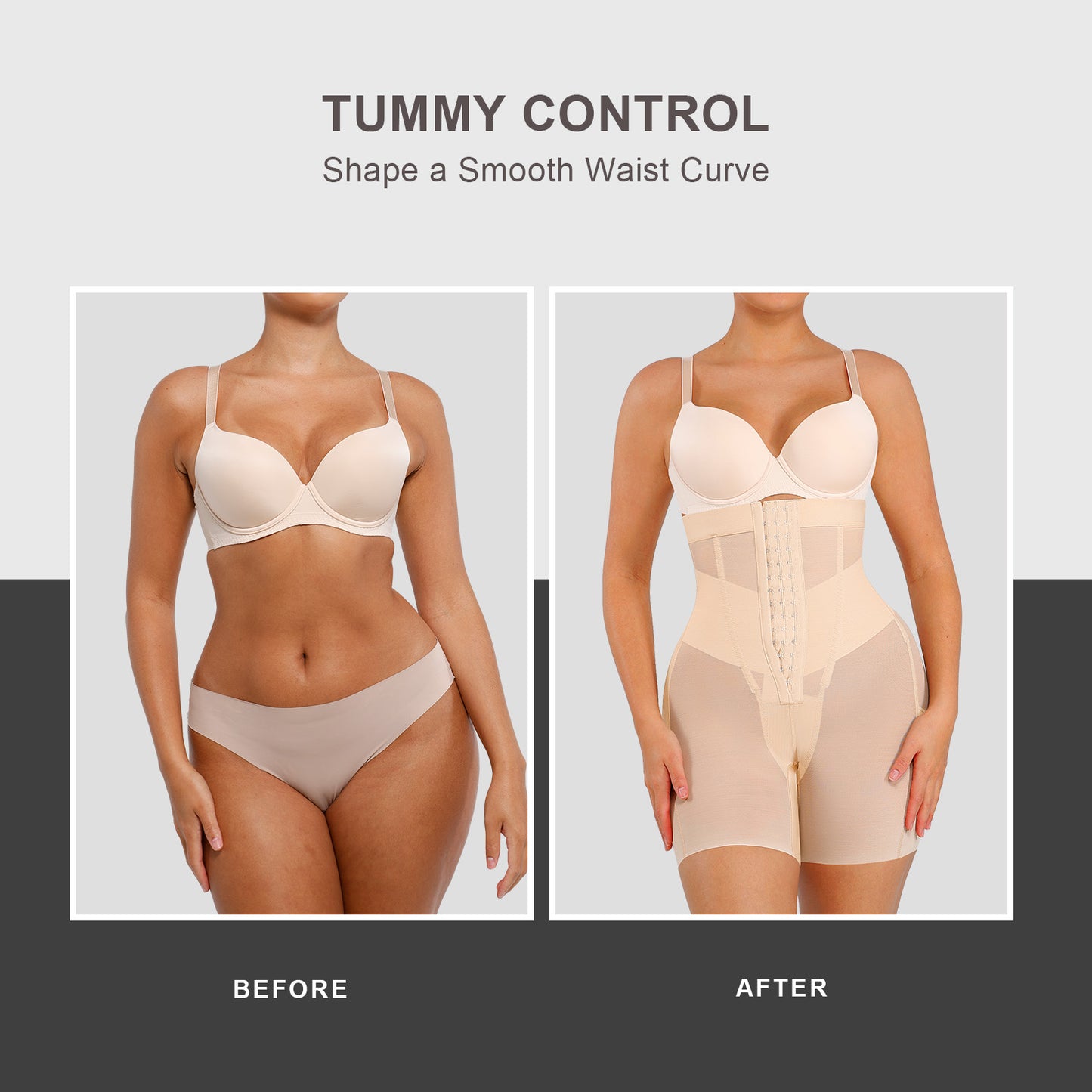 High-Waisted Shaping Briefs with Butt Lift & Core Control