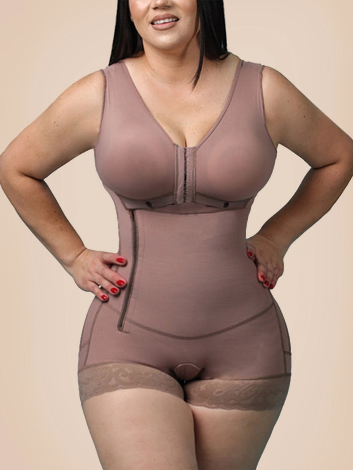 High Compression Shaper With Sleeveless Bra Slimming with Zipper